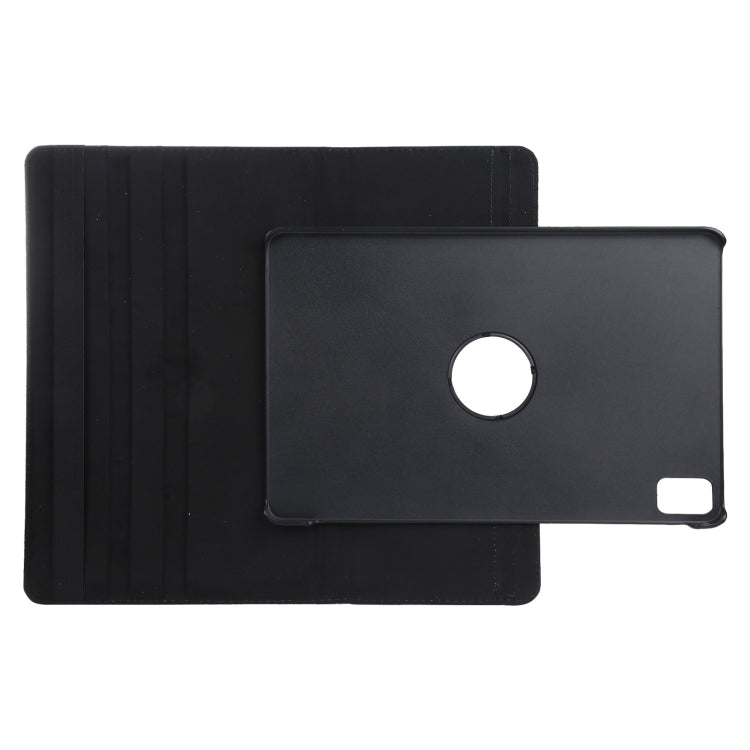 For iPad Air 13 2025 / 2024 360 Degree Rotation Litchi Texture Leather Tablet Case with Holder(Black)