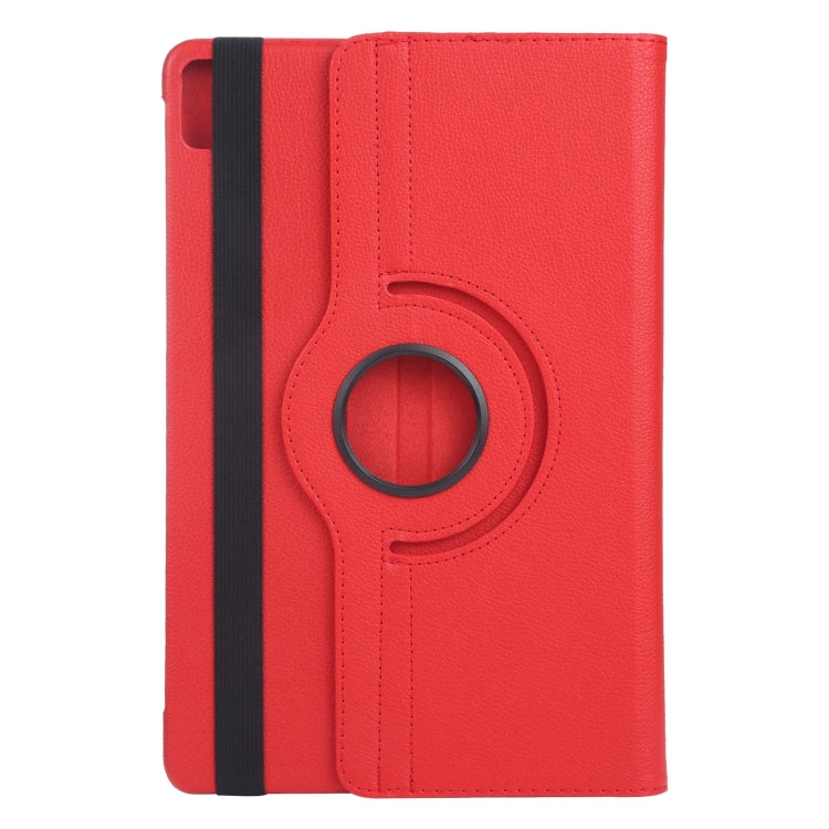 For iPad Air 11 2024 360 Degree Rotation Litchi Texture Leather Tablet Case with Holder(Red)
