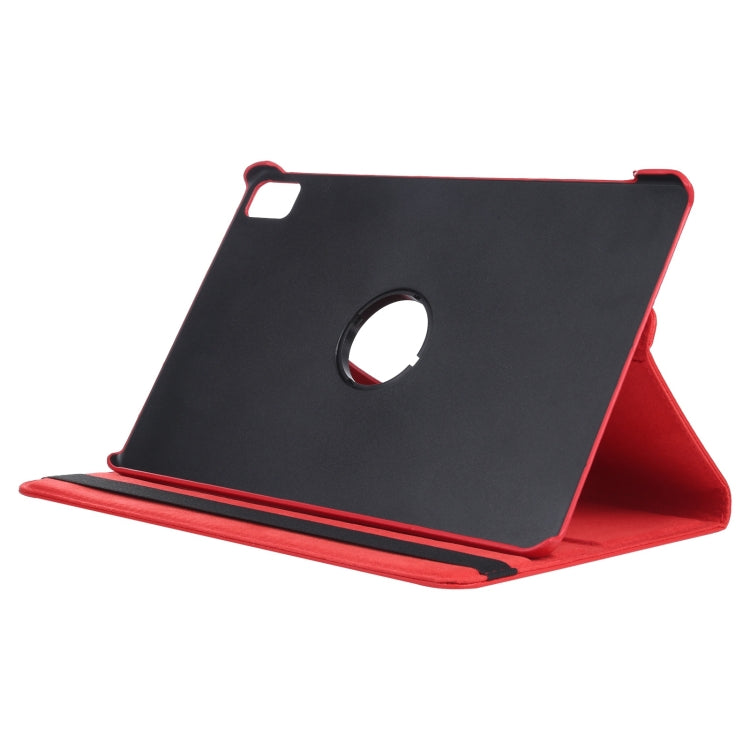 For iPad Air 11 2024 360 Degree Rotation Litchi Texture Leather Tablet Case with Holder(Red)