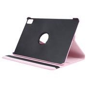 For iPad Air 11 2024 360 Degree Rotation Litchi Texture Leather Tablet Case with Holder(Pink)