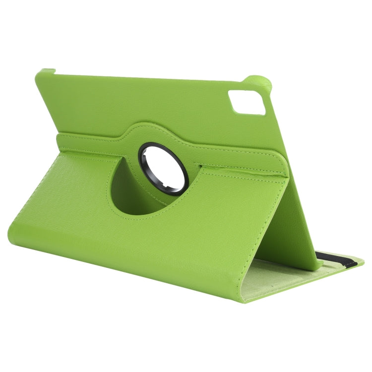 For iPad Air 11 2024 360 Degree Rotation Litchi Texture Leather Tablet Case with Holder(Green)