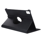 For iPad Air 11 2025 / 2024 360 Degree Rotation Litchi Texture Leather Tablet Case with Holder(Black)