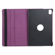 For iPad Pro 11 2024 360 Degree Rotation Litchi Texture Leather Tablet Case with Holder(Purple)