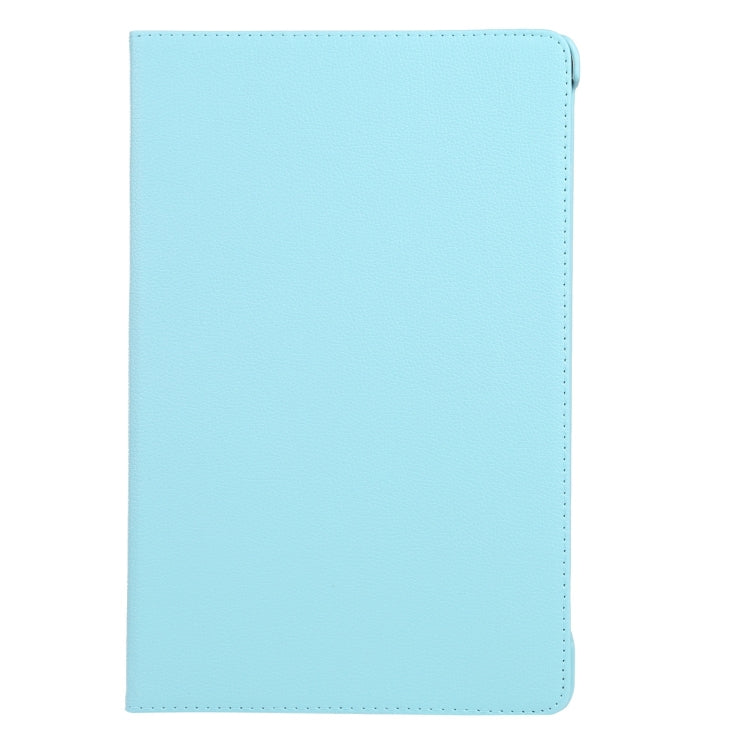 For iPad Pro 11 2024 360 Degree Rotation Litchi Texture Leather Tablet Case with Holder(Sky Blue)