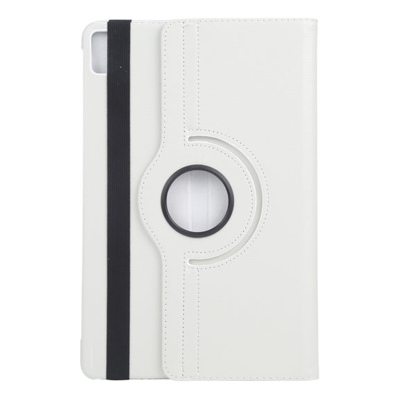 For iPad Pro 11 2024 360 Degree Rotation Litchi Texture Leather Tablet Case with Holder(White)