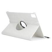 For iPad Pro 11 2024 360 Degree Rotation Litchi Texture Leather Tablet Case with Holder(White)