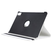For iPad Pro 11 2024 360 Degree Rotation Litchi Texture Leather Tablet Case with Holder(White)
