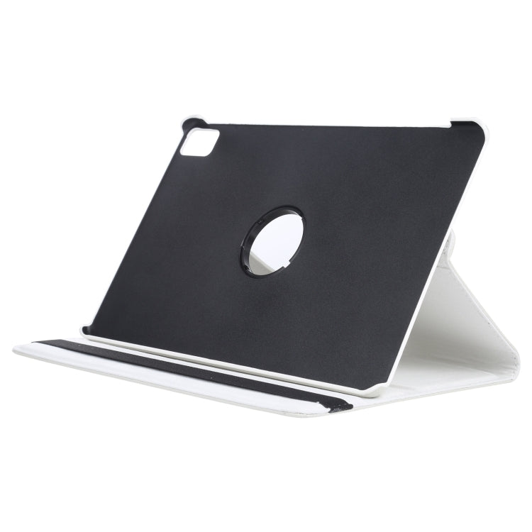 For iPad Pro 11 2024 360 Degree Rotation Litchi Texture Leather Tablet Case with Holder(White)