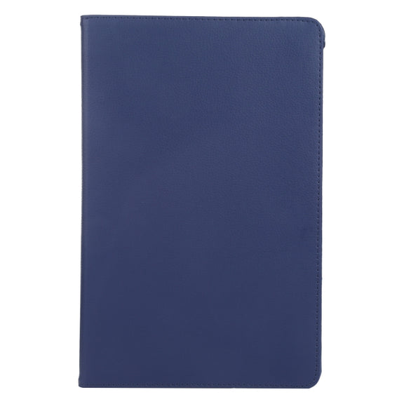 For iPad Pro 11 2024 360 Degree Rotation Litchi Texture Leather Tablet Case with Holder(Dark Blue)