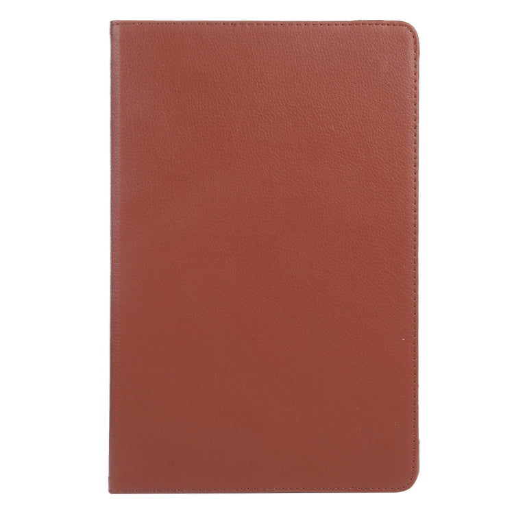 For iPad Pro 11 2024 360 Degree Rotation Litchi Texture Leather Tablet Case with Holder(Brown)