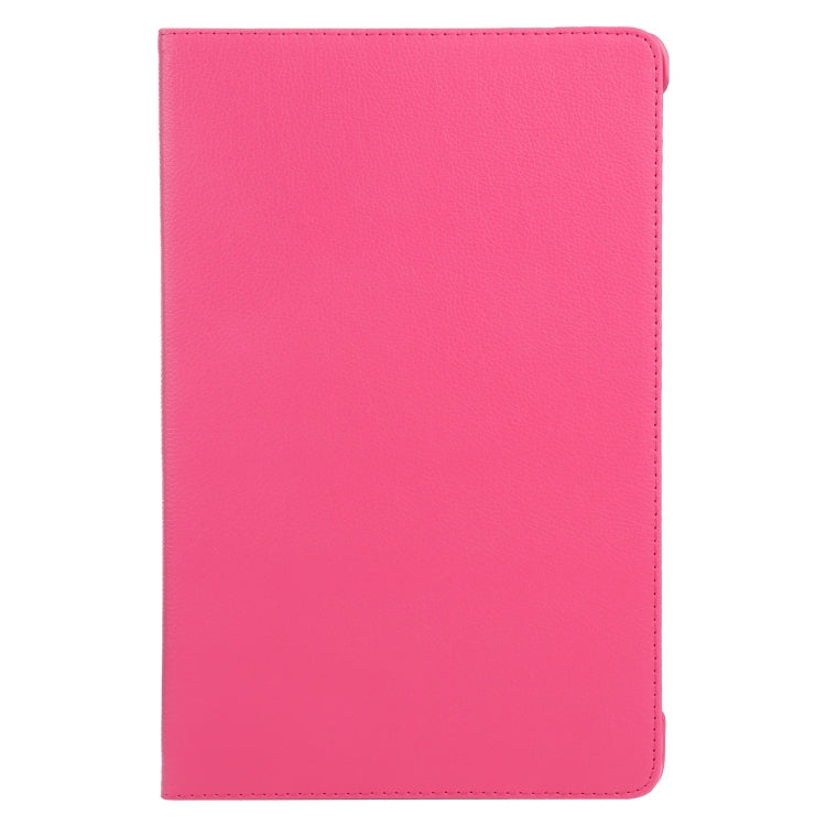 For iPad Pro 11 2024 360 Degree Rotation Litchi Texture Leather Tablet Case with Holder(Rose Red)