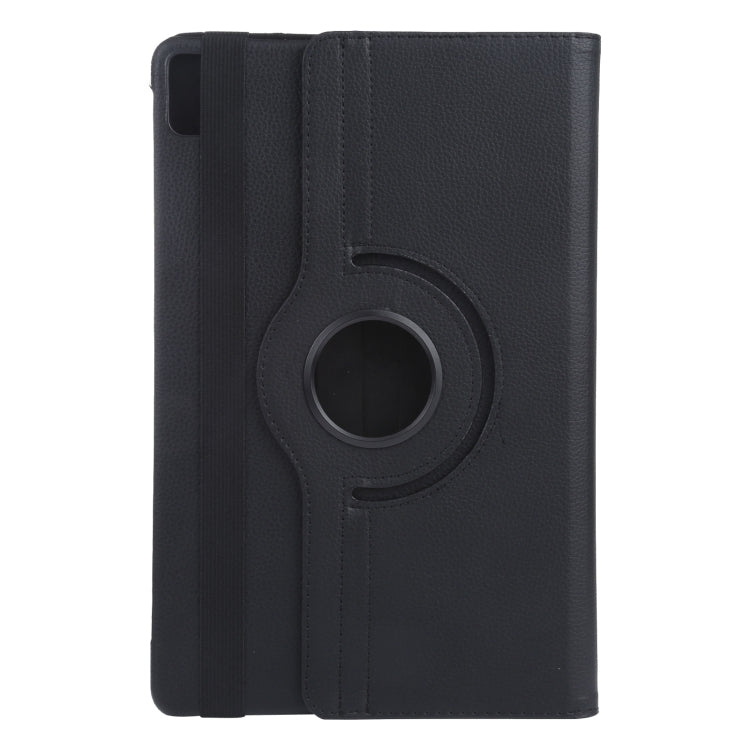 For iPad Pro 11 2024 360 Degree Rotation Litchi Texture Leather Tablet Case with Holder(Black)