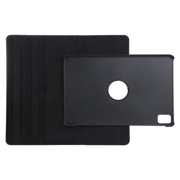 For iPad Pro 11 2024 360 Degree Rotation Litchi Texture Leather Tablet Case with Holder(Black)