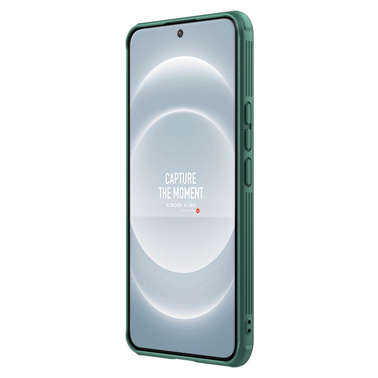 For Xiaomi 14 Ultra NILLKIN CamShield Prop Clear Version PC Phone Case(Green)