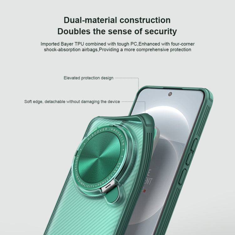 For Xiaomi 14 Ultra NILLKIN CamShield Prop Clear Version PC Phone Case(Green)