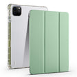 For iPad Pro 13 2024 3-fold Clear TPU Smart Leather Tablet Case with Pen Slot(Green) - iPad Pro 13 2024 Cases by PMC TechLife | Online Shopping South Africa | PMC TechLife | Buy Now Pay Later Mobicred