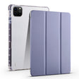 For iPad Pro 13 2024 3-fold Clear TPU Smart Leather Tablet Case with Pen Slot(Lavender Purple) - iPad Pro 13 2024 Cases by PMC TechLife | Online Shopping South Africa | PMC TechLife | Buy Now Pay Later Mobicred