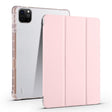 For iPad Air 11 2024 3-fold Clear TPU Smart Leather Tablet Case with Pen Slot(Sand Pink) - iPad Air 11 2024 Cases by PMC TechLife | Online Shopping South Africa | PMC TechLife | Buy Now Pay Later Mobicred