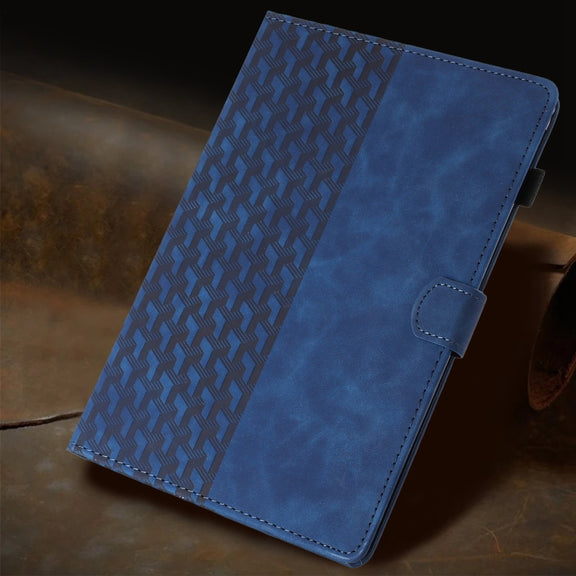 For iPad Pro 11 2024 Building Blocks Embossed Leather Smart Tablet Case(Blue)