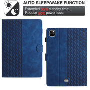 For iPad Pro 11 2024 Building Blocks Embossed Leather Smart Tablet Case(Blue)