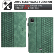 For iPad Pro 11 2024 Building Blocks Embossed Leather Smart Tablet Case(Green)