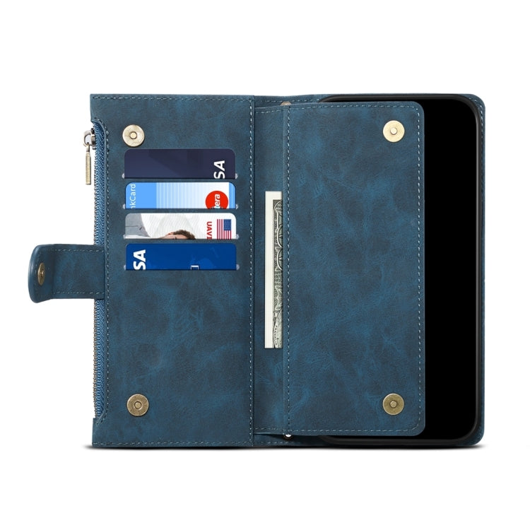 For Motorola Moto G24 Power ESEBLE Retro Frosted RFID Leather Phone Case(Dark Green)