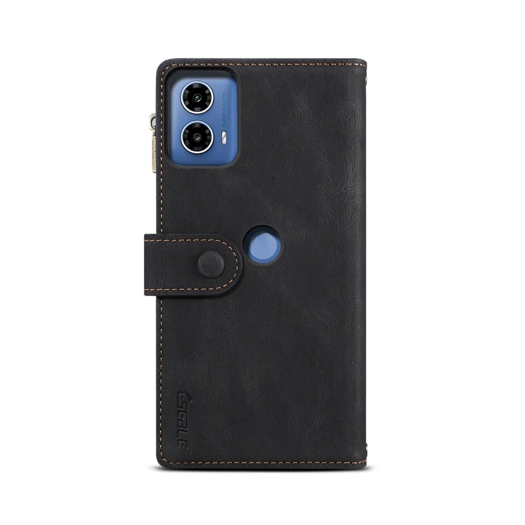 For Motorola Moto G34 ESEBLE Retro Frosted RFID Leather Phone Case(Black)