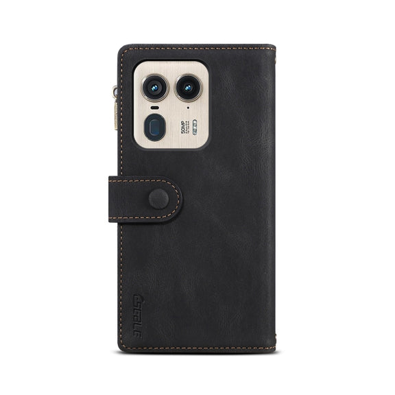 For Motorola Edge 50 Ultra ESEBLE Retro Frosted RFID Leather Phone Case(Black)