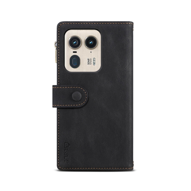 For Motorola Edge 50 Ultra ESEBLE Retro Frosted RFID Leather Phone Case(Black)