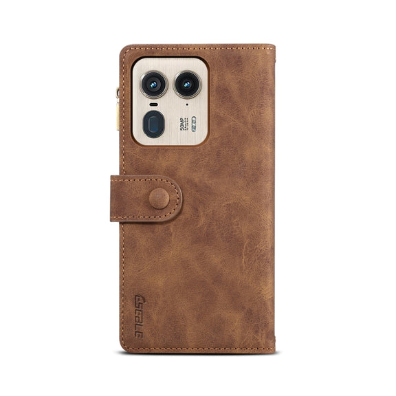 For Motorola Edge 50 Ultra ESEBLE Retro Frosted RFID Leather Phone Case(Brown)