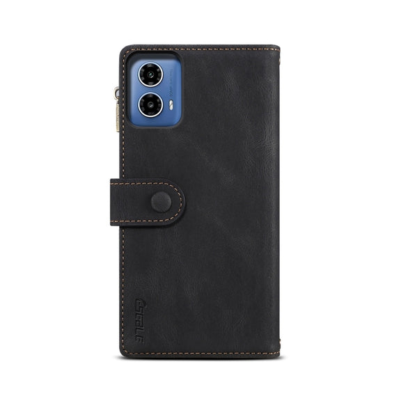 For Motorola Moto G85 ESEBLE Retro Frosted RFID Leather Phone Case(Black)