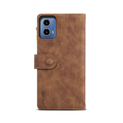 For Motorola Moto G85 ESEBLE Retro Frosted RFID Leather Phone Case(Brown)