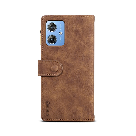 For Motorola Moto G64 5G Global ESEBLE Retro Frosted RFID Leather Phone Case(Brown)
