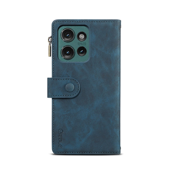 For Motorola Edge 50 5G Global ESEBLE Retro Frosted RFID Leather Phone Case(Dark Green)
