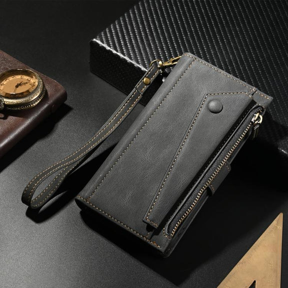 For Motorola Moto G15 ESEBLE Retro Frosted RFID Leather Phone Case(Black)
