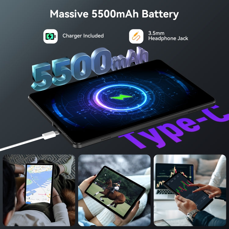 HEADWOLF Wpad5 WIFI Tablet PC, 4GB+128GB, 10.1 inch Android 14 Unisoc Tiger T606 Octa Core, Global Version with Google Play(Dark Grey)