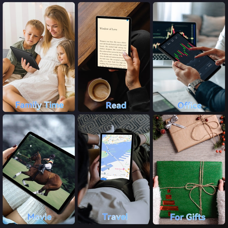 HEADWOLF Wpad5 WIFI Tablet PC, 4GB+128GB, 10.1 inch Android 14 Unisoc Tiger T606 Octa Core, Global Version with Google Play(Dark Grey)