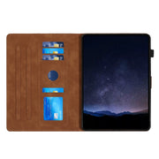For Lenovo Tab M11/Xiaoxin Pad 11 2024 Building Blocks Embossed Leather Smart Tablet Case(Brown)