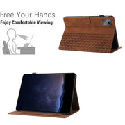 For Lenovo Tab M11/Xiaoxin Pad 11 2024 Building Blocks Embossed Leather Smart Tablet Case(Brown)