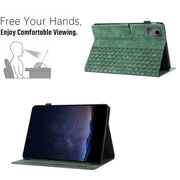For Lenovo Tab M11/Xiaoxin Pad 11 2024 Building Blocks Embossed Leather Smart Tablet Case(Green)