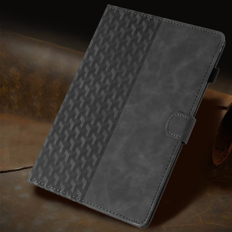 For Lenovo Tab M11/Xiaoxin Pad 11 2024 Building Blocks Embossed Leather Smart Tablet Case(Black)