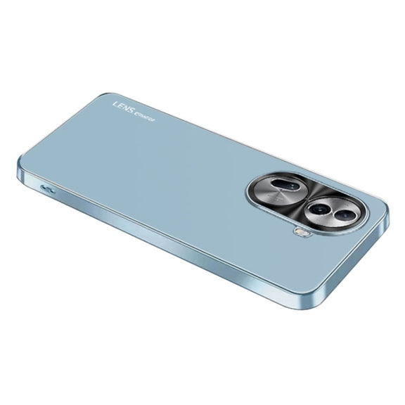 For OPPO Reno11 Global AG Frosted Electroplating Acrylic Phone Case(Sierra Blue)
