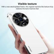 For OPPO A3 Pro AG Frosted Electroplating Acrylic Phone Case(Navy Blue)
