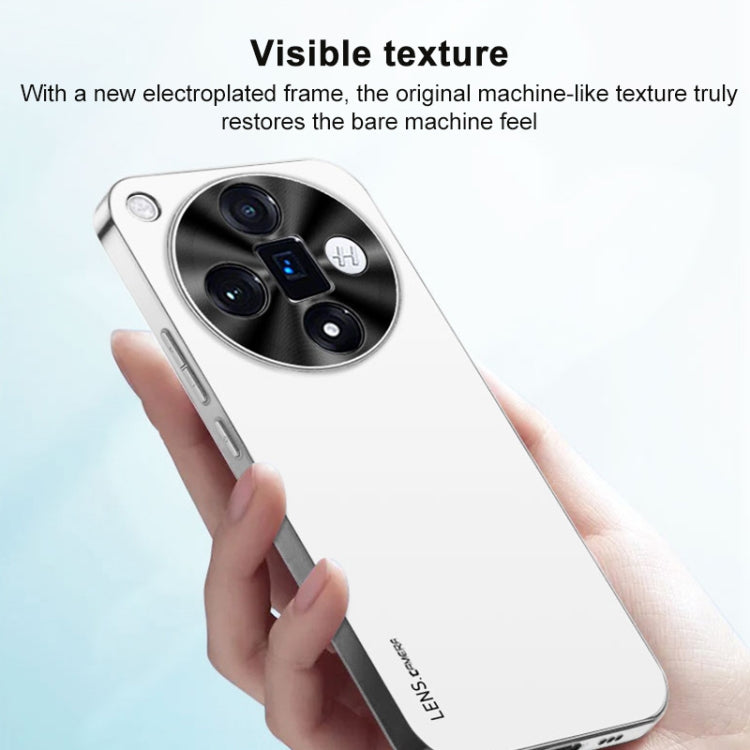 For OPPO A3 Pro AG Frosted Electroplating Acrylic Phone Case(Navy Blue)