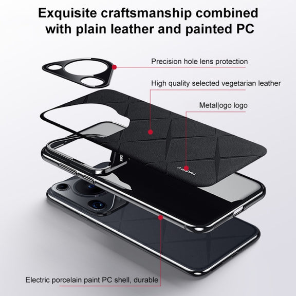 For Huawei Pura 70 Pro / Pro+ Plain Leather PC Phone Case(Black)