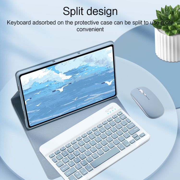 For Xiaomi Pad 5 Pro 12.4 inch Detachable Keyboard Smart Tablet Leather Case(Blue)