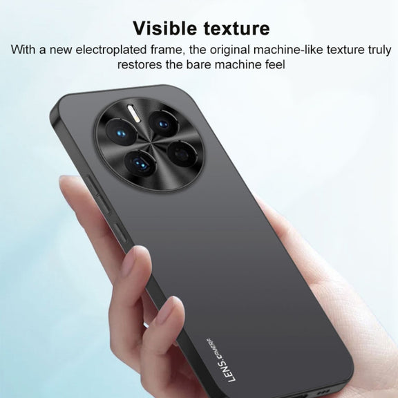 For Huawei Pura 70 AG Frosted Electroplating Acrylic Phone Case(Black)