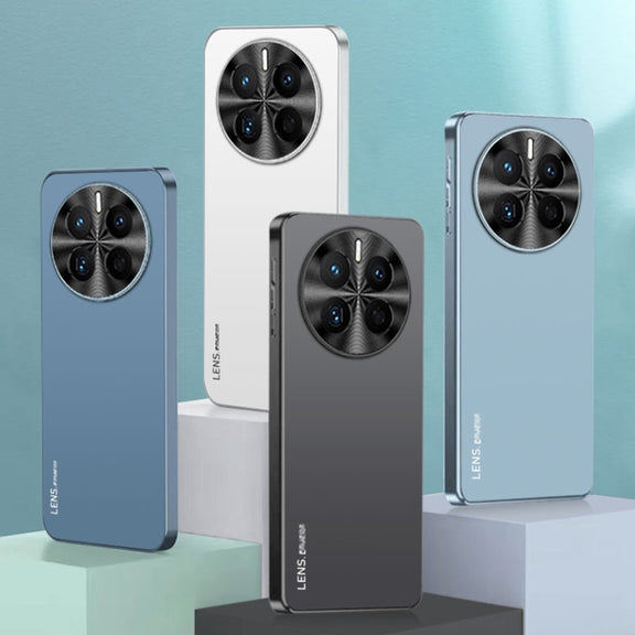 For Huawei Pura 70 AG Frosted Electroplating Acrylic Phone Case(Sierra Blue)
