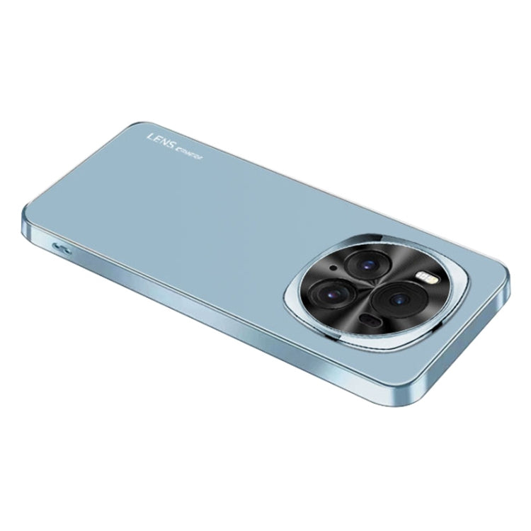 For Honor Magic6 Pro AG Frosted Electroplating Acrylic Phone Case(Sierra Blue)