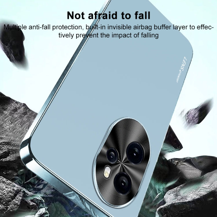 For Honor Magic6 Pro AG Frosted Electroplating Acrylic Phone Case(Sierra Blue)